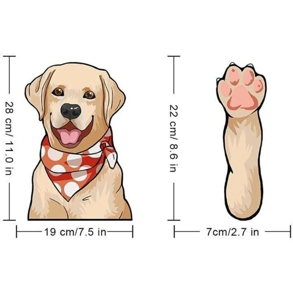 Dog Waving Arm Decal Birthday Gift Present Labrador Holiday Rare Child Doggie